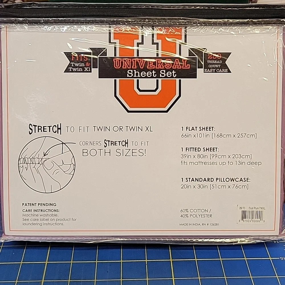 Universal Twin & Twin XL Sheet Set New
